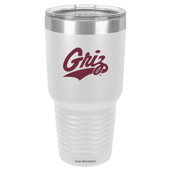 Fan Brander 30oz Stainless Steel Tumbler with Montana Grizzlies Secondary Logo