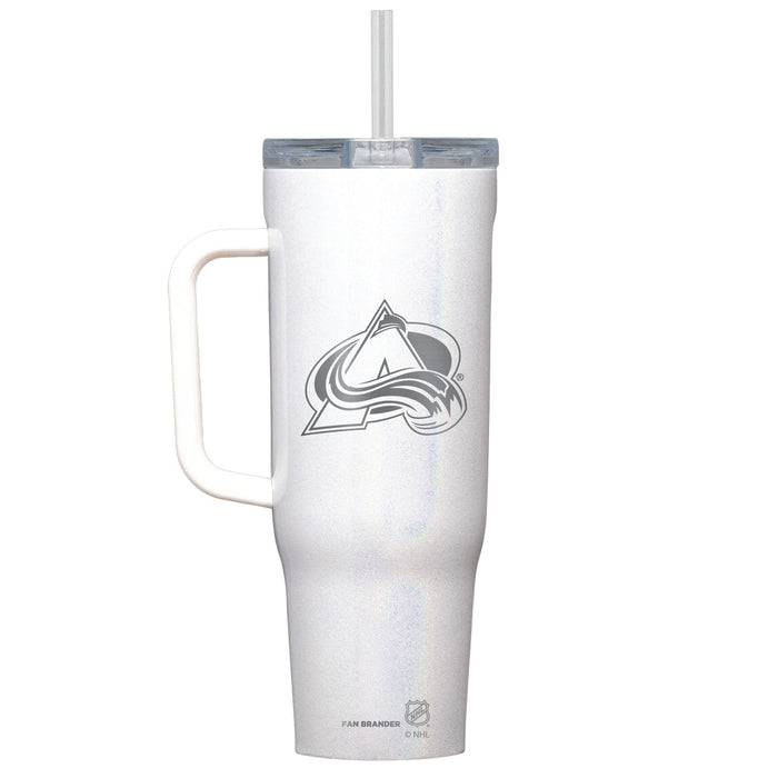 Corkcicle Cruiser 40oz Tumbler with Colorado Avalanche Etched Primary Logo