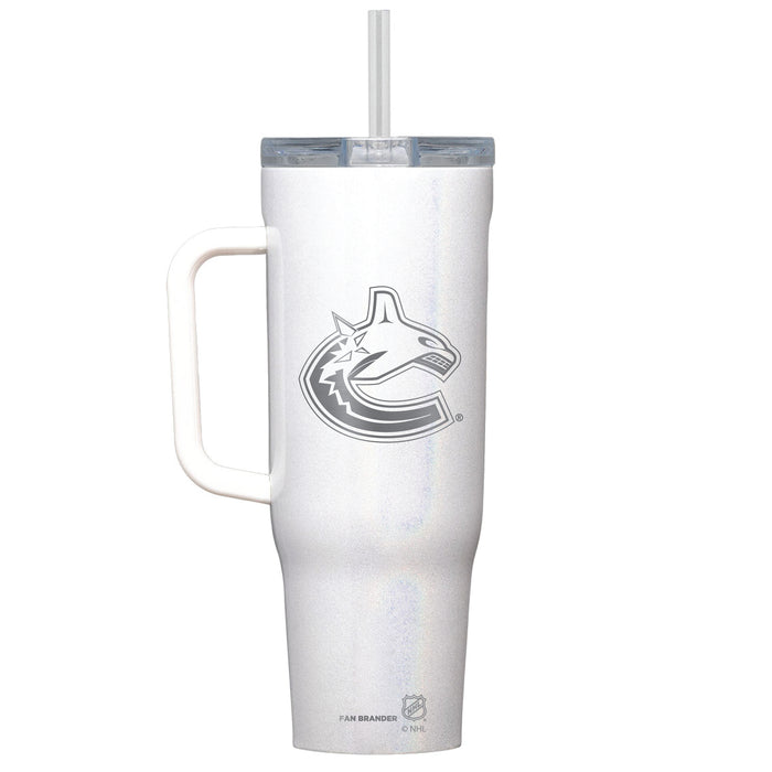 Corkcicle Cruiser 40oz Tumbler with Vancouver Canucks Etched Primary Logo