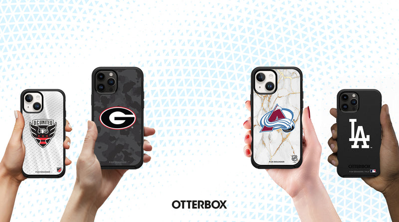 OtterBox Otter + Pop symmetry Phone case with Louisville Cardinals White  Marble BackgroundiPhone 13 Pro