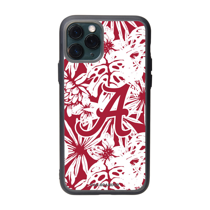 Fan Brander Slate series Phone case with Alabama Crimson Tide Alabama A with Team Color Hawain Pattern