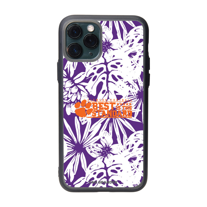 Fan Brander Slate series Phone case with Clemson Tigers Best Standard with Team Color Hawain Pattern