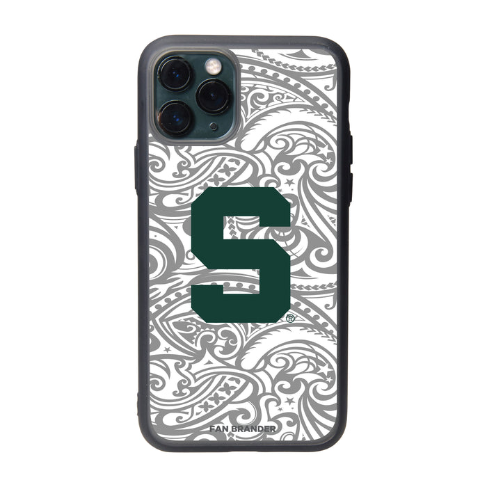 Fan Brander Slate series Phone case with Michigan State Spartans Block S With Urban Camo Background