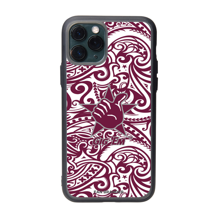 Fan Brander Slate series Phone case with Texas A&M Aggies Texas A&M Gig Em with Team Color Tribal