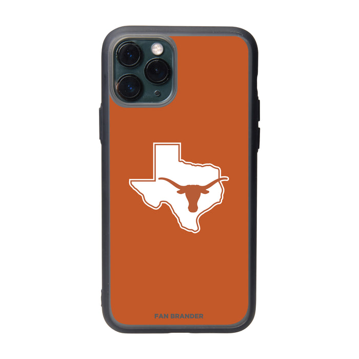 Fan Brander Slate series Phone case with Texas Longhorns  State Design with Team Background