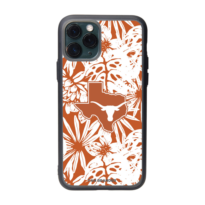 Fan Brander Slate series Phone case with Texas Longhorns  State Design Team Color Hawain Pattern