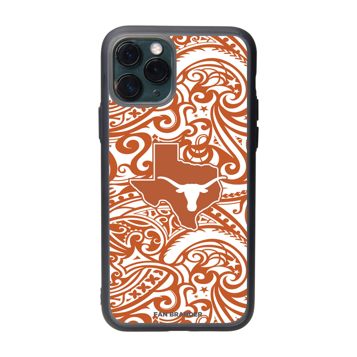 Fan Brander Slate series Phone case with Texas Longhorns  State Design Team Color Tribal