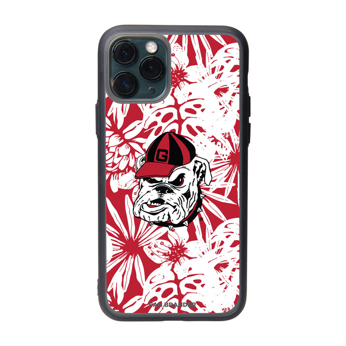 Fan Brander Slate series Phone case with Georgia Bulldogs Georgia Bulldog with Team Color Hawain Pattern