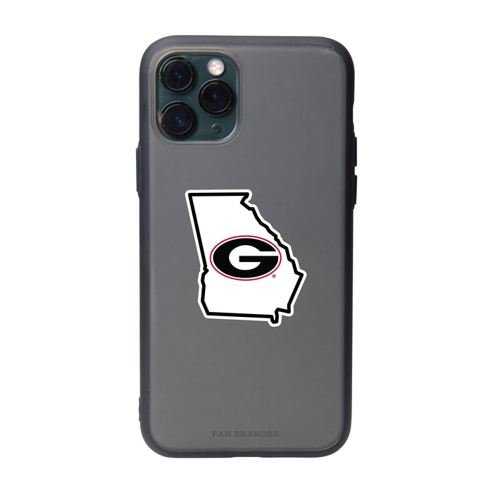 Fan Brander Slate series Phone case with Georgia Bulldogs State Design