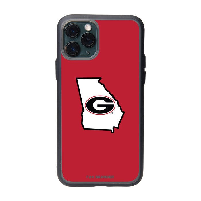 Fan Brander Slate series Phone case with Georgia Bulldogs State Design with Team Background