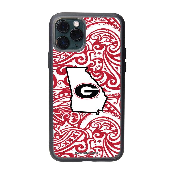 Fan Brander Slate series Phone case with Georgia Bulldogs State Design Team Color Tribal