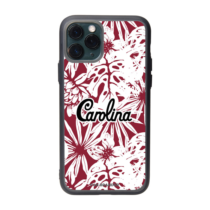 Fan Brander Slate series Phone case with South Carolina Gamecocks Carolina with Team Color Hawain Pattern