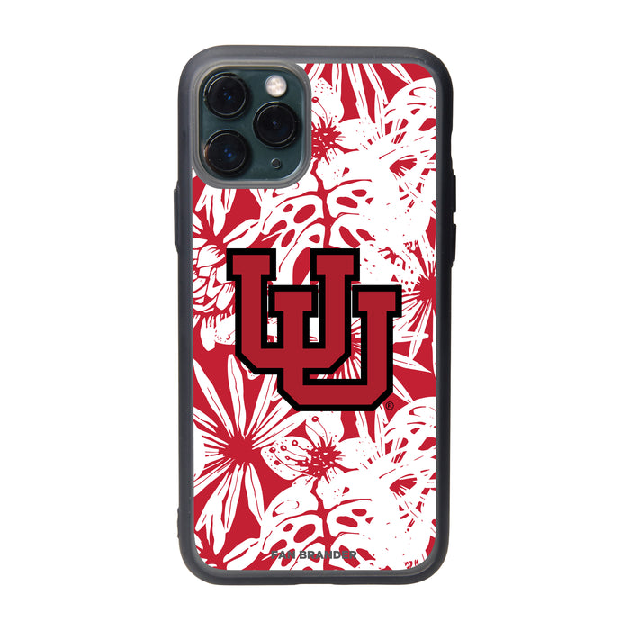 Fan Brander Slate series Phone case with Utah Utes UU with Team Color Hawain Pattern