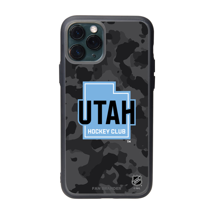 Fan Brander Slate series Phone case with Utah Hockey Club Secondary Mark with Urban Camo background