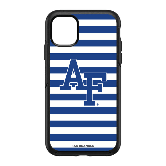 OtterBox Black Phone case with Airforce Falcons Tide Primary Logo and Striped Design