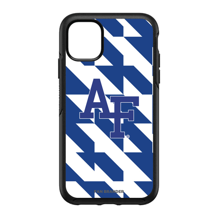 OtterBox Black Phone case with Airforce Falcons Primary Logo on Geometric Quad Background