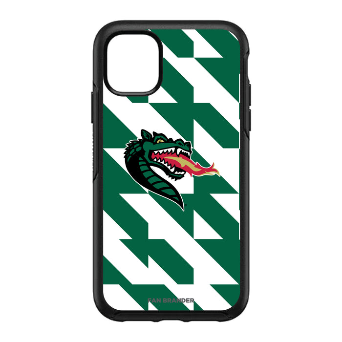 OtterBox Black Phone case with UAB Blazers Primary Logo on Geometric Quad Background