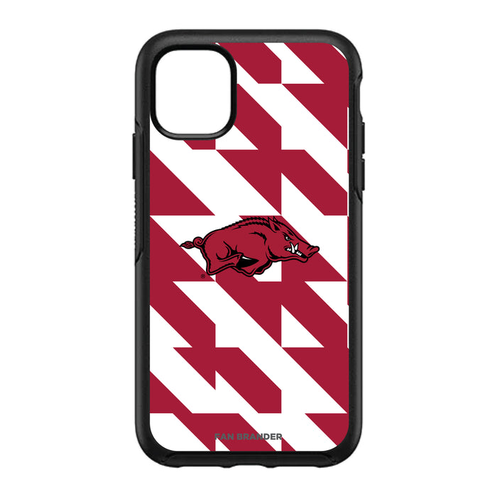 OtterBox Black Phone case with Arkansas Razorbacks Primary Logo on Geometric Quad Background