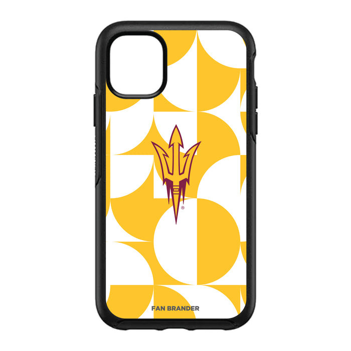 OtterBox Black Phone case with Arizona State Sun Devils Primary Logo on Geometric Circle Background