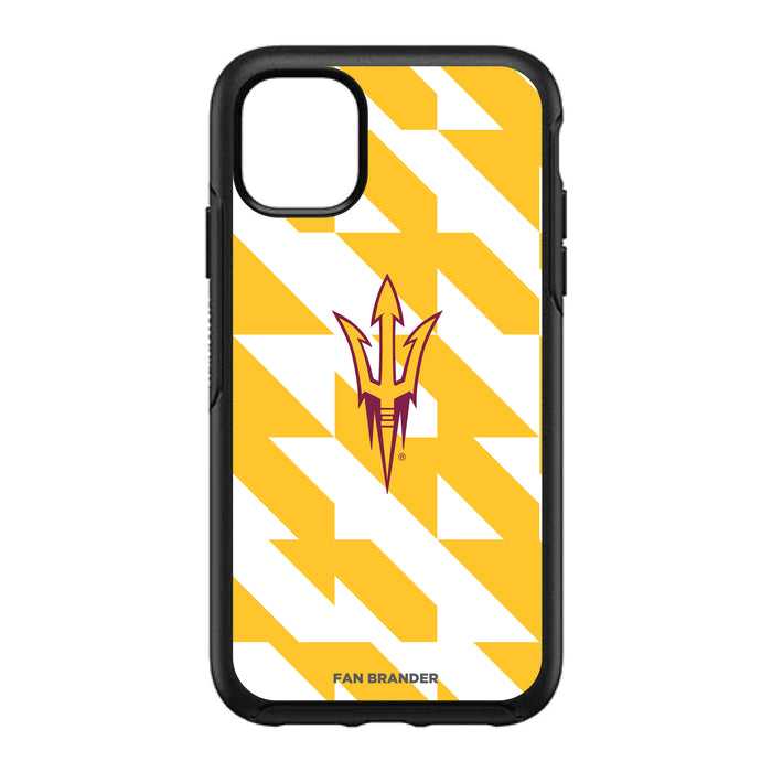 OtterBox Black Phone case with Arizona State Sun Devils Primary Logo on Geometric Quad Background