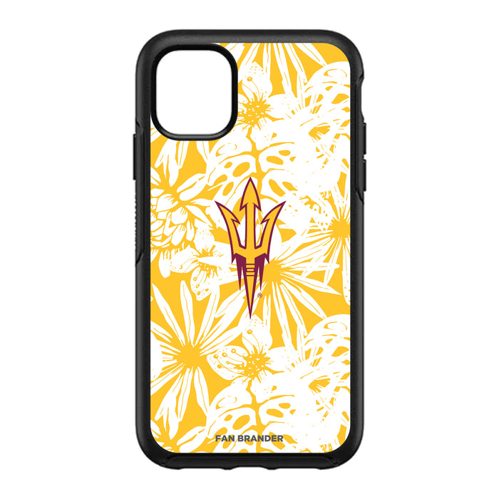 OtterBox Black Phone case with Arizona State Sun Devils Primary Logo With Team Color Hawain Pattern