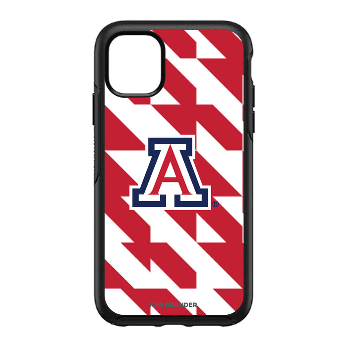 OtterBox Black Phone case with Arizona Wildcats Primary Logo on Geometric Quad Background