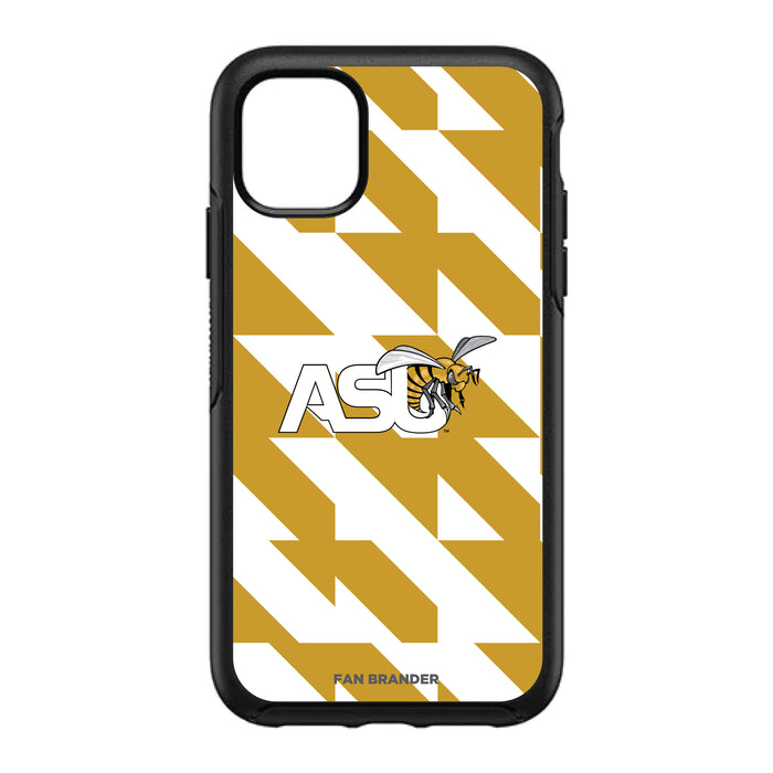 OtterBox Black Phone case with Alabama State Hornets Primary Logo on Geometric Quad Background