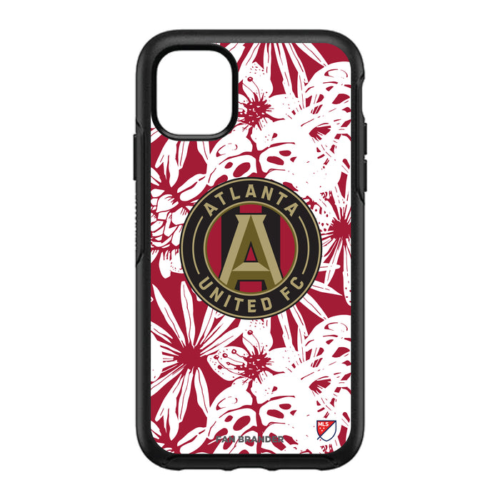 OtterBox Black Phone case with Atlanta United FC Primary Logo With Team Color Hawain Pattern