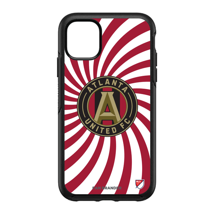 OtterBox Black Phone case with Atlanta United FC Primary Logo With Team Groovey Burst