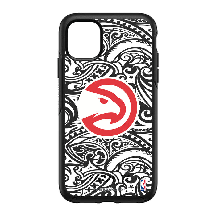 OtterBox Black Phone case with Atlanta Hawks Primary Logo With Black Tribal