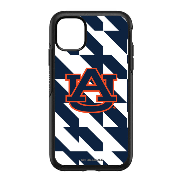 OtterBox Black Phone case with Auburn Tigers Primary Logo on Geometric Quad Background