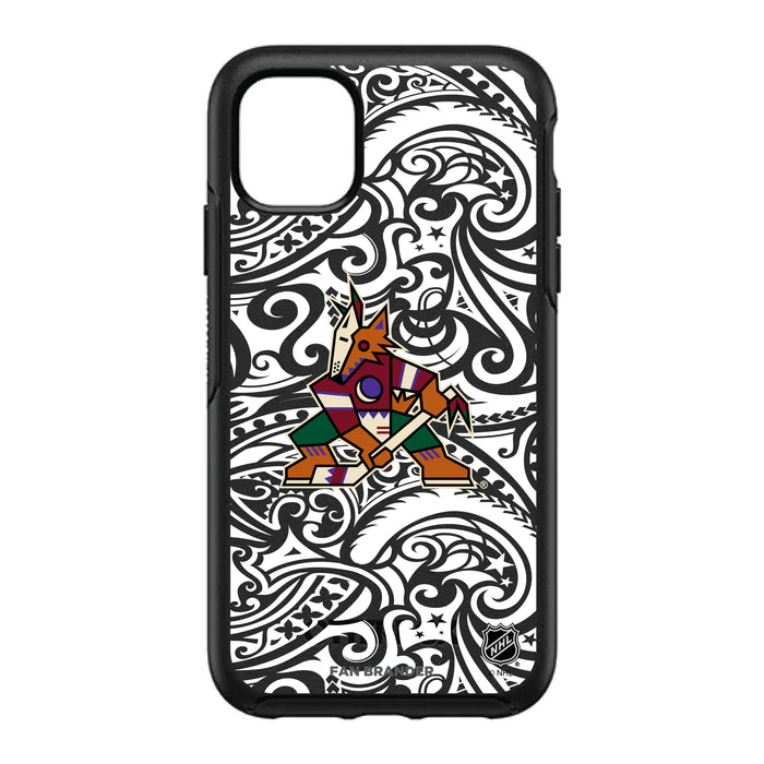 OtterBox Black Phone case with Arizona Coyotes Primary Logo With Black Tribal