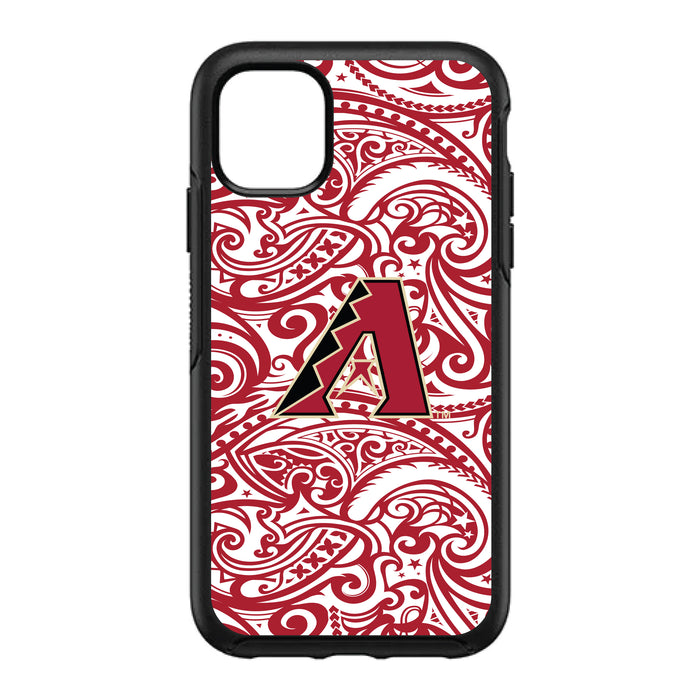 OtterBox Black Phone case with Arizona Diamondbacks Primary Logo With Team Color Tribal Background