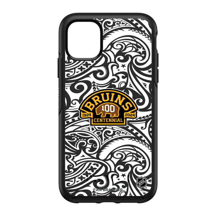 OtterBox Black Phone case with Boston Bruins Primary Logo With Black Tribal