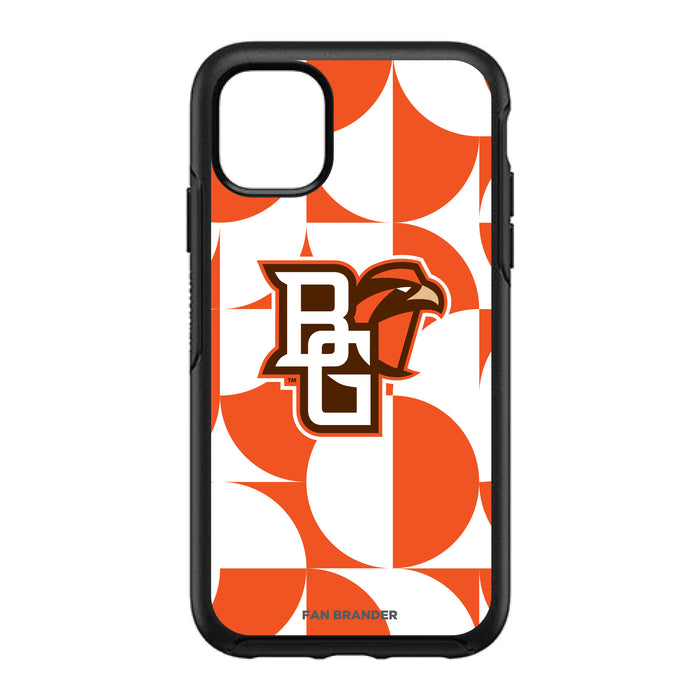 OtterBox Black Phone case with Bowling Green Falcons Primary Logo on Geometric Circle Background