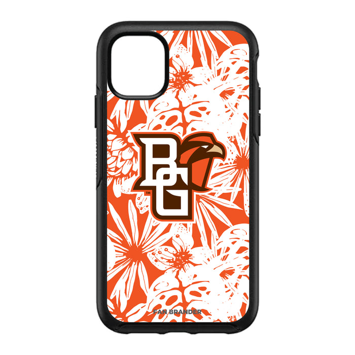 OtterBox Black Phone case with Bowling Green Falcons Primary Logo With Team Color Hawain Pattern