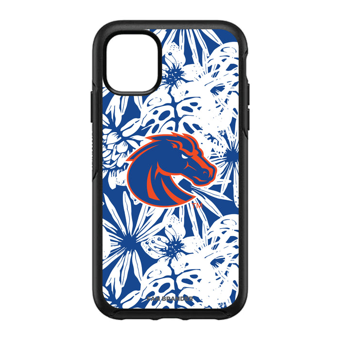 OtterBox Black Phone case with Boise State Broncos Primary Logo With Team Color Hawain Pattern