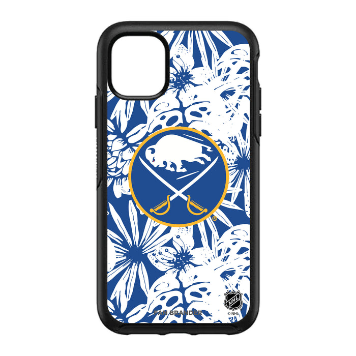 OtterBox Black Phone case with Buffalo Sabres Primary Logo With Team Color Hawain Pattern