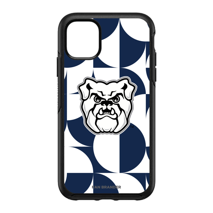 OtterBox Black Phone case with Butler Bulldogs Primary Logo on Geometric Circle Background