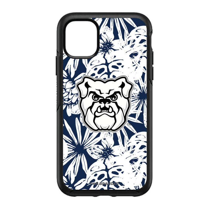 OtterBox Black Phone case with Butler Bulldogs Primary Logo With Team Color Hawain Pattern