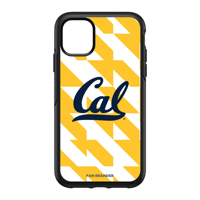 OtterBox Black Phone case with California Bears Primary Logo on Geometric Quad Background
