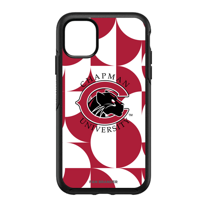 OtterBox Black Phone case with Chapman Univ Panthers Primary Logo on Geometric Circle Background