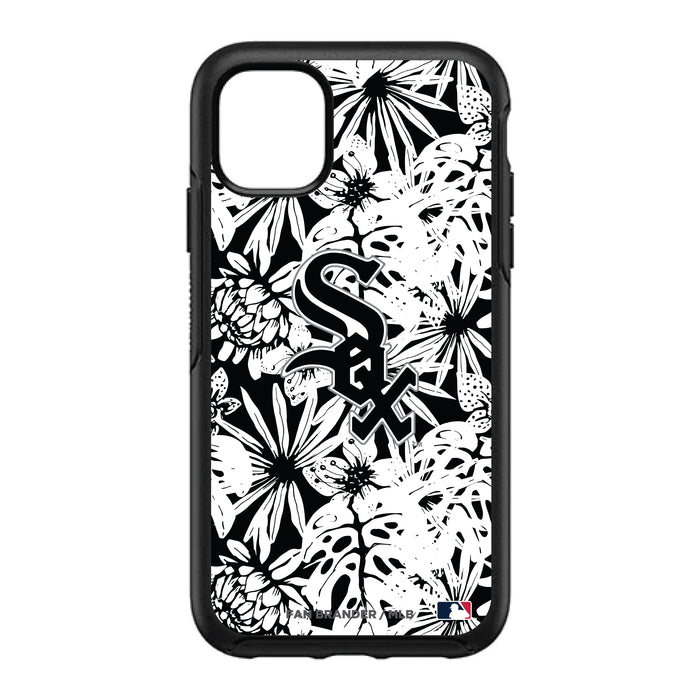 OtterBox Black Phone case with Chicago White Sox Primary Logo With Team Color Hawain Pattern