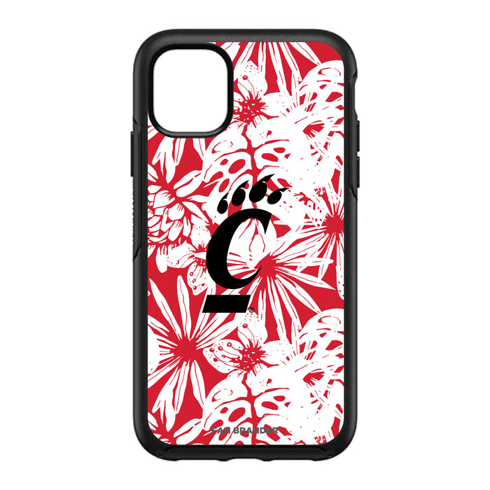OtterBox Black Phone case with Cincinnati Bearcats Primary Logo With Team Color Hawain Pattern