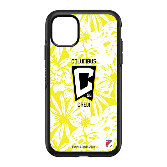 OtterBox Black Phone case with Columbus Crew SC Primary Logo With Team Color Hawain Pattern