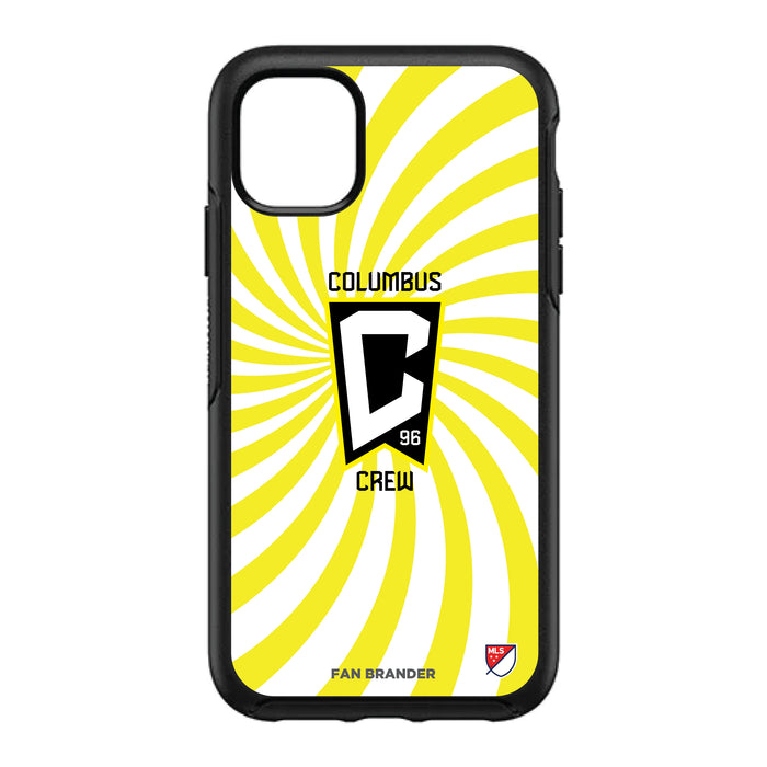 OtterBox Black Phone case with Columbus Crew SC Primary Logo With Team Groovey Burst