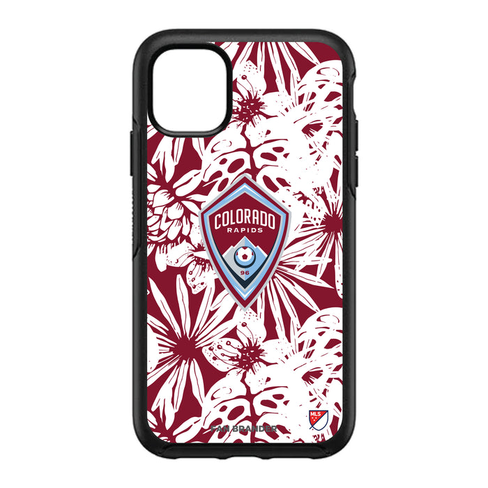 OtterBox Black Phone case with Colorado Rapids Primary Logo With Team Color Hawain Pattern