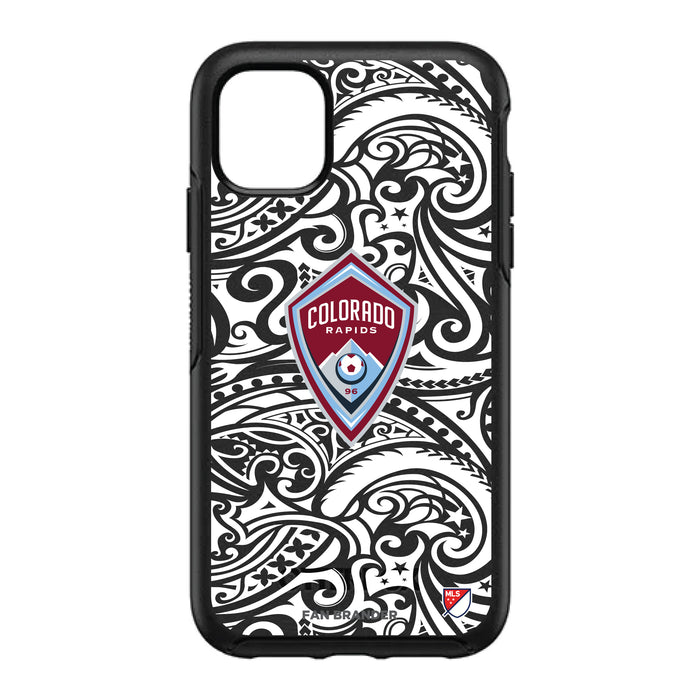 OtterBox Black Phone case with Colorado Rapids Primary Logo With Black Tribal