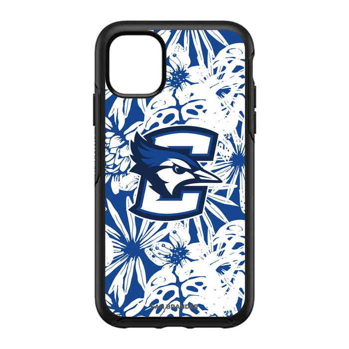 OtterBox Black Phone case with Creighton University Bluejays Primary Logo With Team Color Hawain Pattern