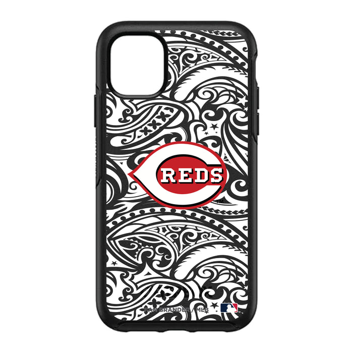 OtterBox Black Phone case with Cincinnati Reds Primary Logo With Black Tribal